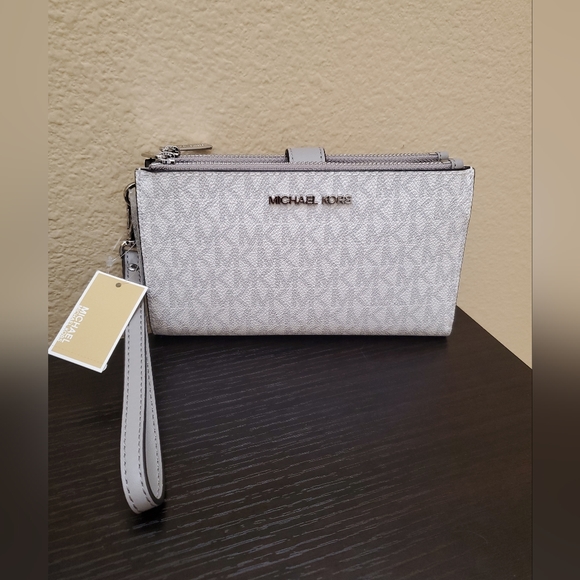 Michael kors Jet Set Medium Double Zip Wristlet Wallet - Picture 1 of 8